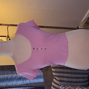 Fashion Nova dusty pink crop top